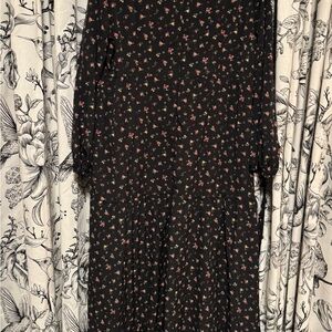 Floral Black Dress